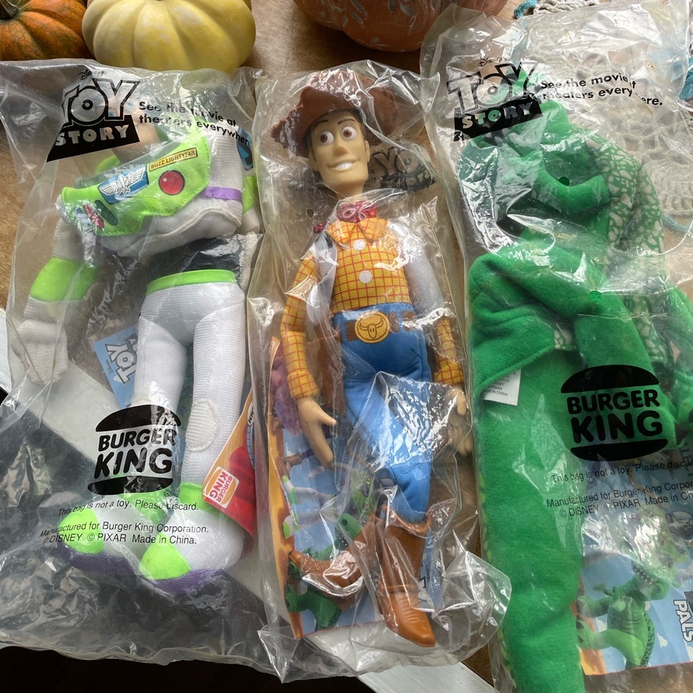 Woody, Rex, and Buzz Light Year Toy Story Pals Burger King Toys